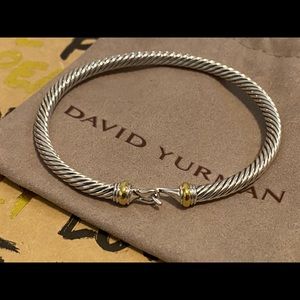 David Yurman 4mm Sterling & 18k Buckle Bracelet